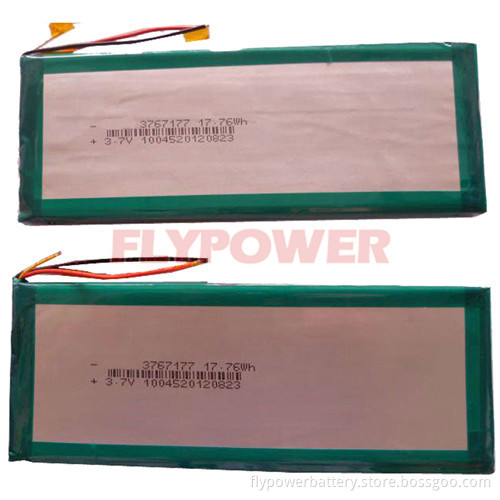Lithium Polymer Battery 3.7V 4800mAh (1S1P of FLP-3767177)